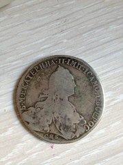 Рубль 1773г. Екатерина 2. Ag