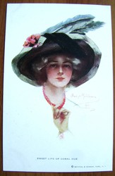 Редкая открытка.« Эти сладкие,  коралловые губы».1903 год.